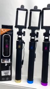 UC88 TONGSIS FULL BLACK KABEL SELFIE STICK MONOPOD TOMBOL SELFIE STICK HOLDER LIPAT TONGSIS HITAM