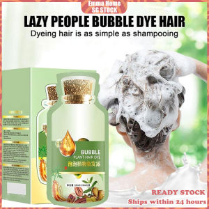 🚀𝑺𝑮 𝑺𝑻𝑶𝑪𝑲🚀 Natural plant bubble hair dye shampoo for grey hair coverage / Black hair dye / Hair colour shampoo / 染发剂 泡泡盖白发 泡泡植物染发剂 泡泡染