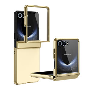 szhaiyu | Luxury Plating Hard Shell Phone Case for Samsung Galaxy Z Flip 8 7 6 Flip7 Flip6 Flip8 with Hinge Screen Protective Cover