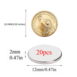 Multiple sizes of 6.5x1.58/12x2/12x3mm circular magnets for refrigerators suitable for kitchens whiteboards handicrafts etc