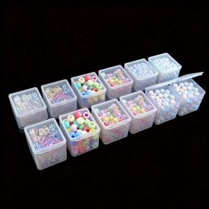 Translucent White Plastic 12-Compartment Organizer Box — Featuring Dividers and a Sealed Lid — High-Capacity Storage Case for Je