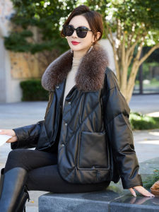 Warm Short Womens Coat Fur Sheepskin Down