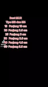 Baut Mur 6x15 Kuning Kepala Kunci 10