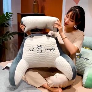 READY STOCK Iced Bean Bedside Cushion Pillow Reading Cushion Backrest Office Sofa Pillow Lumbar