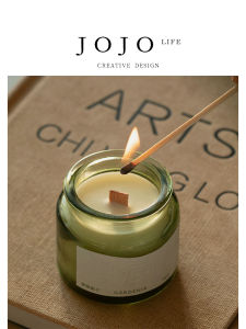 Romantic Candle for Bedroom Home Use Jojos Lpd Glass Container round Shape Aromatic Candle Indoor Decorative Item