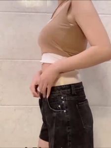 ส่งจากไทย เอวต่ำกางเกงสเตรัดหน้าท้อง ยกก้นเด้ง ตะขอเกี่ยวปรับได้สามระดับ กางเกงในลายดอกไม้ ผ้าระบายอากาศได้ดี