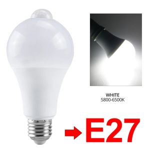 Motion Sensor B22 E27 LED Bulb 85-265V 12W 15W 18W 20W PIR Sensor LED Lamp Auto ON/OFF for Stairs Porch Garage Security Lighting