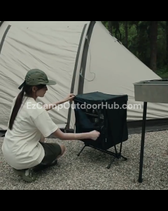 Naturehike Outdoor Aluminum Storage Rack Portable Ultralight Outdoor 3-Layer Folding Shelf / Dirty Clothes Basket Hamper Waterproof Camping Sundries Storage Basket Kitchen Equipment Utensil Tableware Cookware Rack Shelves