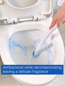 Disposable Toilet Brush Wall Mounted Toilet Cleaner And Replaceable Brush Head For Bathroom Toilet