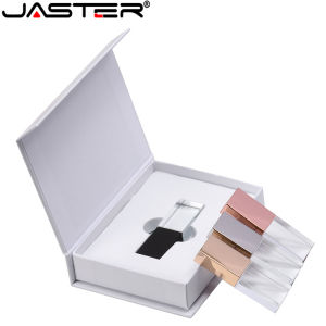 Jaster | USB 2.0 Flash Drive 128GB Crystal Memory Stick 64GB High Speed Pen Drives 4GB Wedding Gift Pendrive 16GB U Disk 8GB Photography