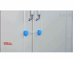 Child Safety Cabinet Lock - PVC Material, Yellow/Blue - Prevents Accidents and Damage, Suitable for Drawers, Corner Cabinets, and Fridges