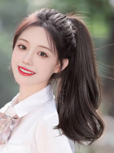 ปลอมผมหางม้าสไตล์จีนใหม่พร้อมกิ๊บติดผมปลอมผมหางม้าเทียมทรงผมหางม้าสั้นทรงสตรีท