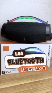 Loa Bluetooth Boombox 4 Led Âm Siêu Hay Kết Nối Nhanh Đèn LED Đẹp Giá Rất Mềm Cực Đáng Mua