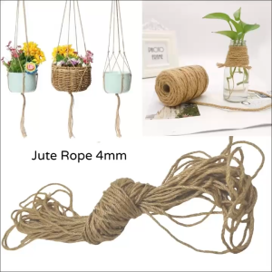 50 Mét Dây Gai Jute 4mm Cao Cấp - Dây Thừng Trang Trí Chai Lọ Làm Hàng Rào Vật Liệu Thủ Công Vintage