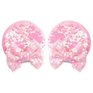 Disney | Disney Cartoon Winnie the Pooh 3.3Sequins Mouse Ears Bow Clips Glitter Hairpins Girl Festival Christmas Barrettes Hair Accesso
