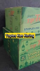 [1 DUS ISI 12 PCS] Toples Kue Kering 250gr 500gr bahan PS bening / Tempat Wadah Plastik Nastar Bulat