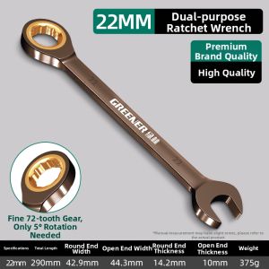Industrial Grade Quick Release Dual Purpose Ratchet Wrench 10mm