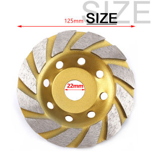 Si Fang | 100/125mm Diamond Grinding Cup Wheel Concrete Turbo Heavy Duty Angle Grinder Wheel for Granite Marble Grinding Cutting