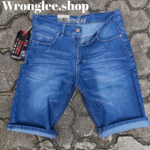 Wronglee|Celana pendek jeans pria terbaru Mode distro|Celana Pendek Denim Pria fashion terlaris