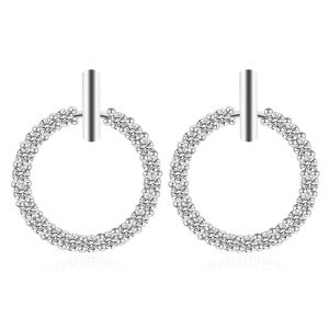 Ziva Circle Stud Zircon Earrings Anting Tusuk Lingkaran Korea Korean Stud Earrings