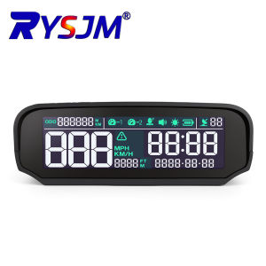 RYSJM | X100 Solar-powered GPS Gauge Wireless HUD Display Digital Speedometer Odometer KM/H MPH Clock for All Cars