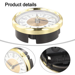 80MM Clock Insert Clock Movement Replacement DIY Projects Black Arabic Numerals Colored Trim Fits 2.8 Inch Round Hole