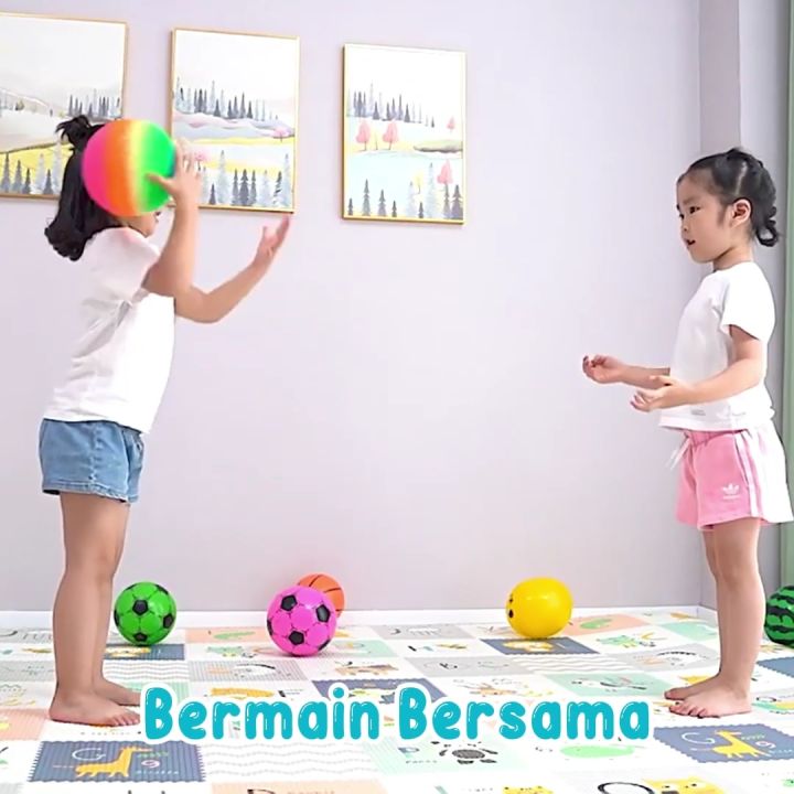 Mainan Bola Karet Anak Bola Basket Bola Sepak Karet | Lazada Indonesia