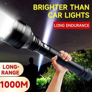 【READY STOCK】Torch Light Long Range Paling Panjang Ghs Led Rechargable 5SC 5 Battery Aluminum Flash Torch Light Led Flash Light Warranty Lampu Suluh emergency light