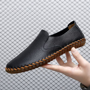 NUDANLAI | Easy-on Driving Casual Shoes Single Layer Leather