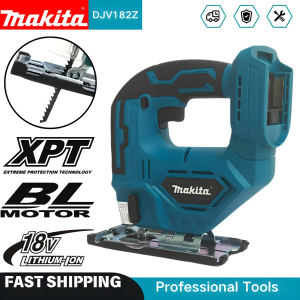 Makita | Makita DJV182Z 18V Brushless Jigsaw 800-3000RPM 90mm Cut Capacity 45° Bevel Angle LED Light Wood Metal Cutting Tool No Battery