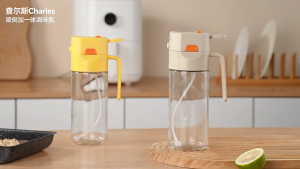 GTHome.sg Premium 600ml Adjustable Oil Sprayer and Dispenser with BPA-Free Silicone Bottle