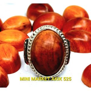 CINCIN KAYU AGATHIS DISENTER TEMBUS MERAH / cincin batu akik