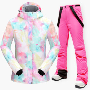 New Trendy Thickened Waterproof Snow Country Skiing Outfit for Women Harbin Tourism Warmth Equipment Snowboard Travel Gear