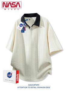 NASA WTAPS | Patched Textured Loose Casual Polo Shirt