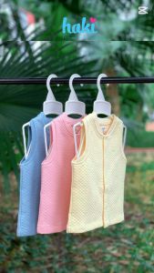 Áo gile chần bông cho bé cổ bo ấm áp áo khoác thu đông cho bé tới 2 tuổi hàng chính hãng xuất khẩu HAKI BB018 (4-13kg) áo chần bông cho bé trai bé gái