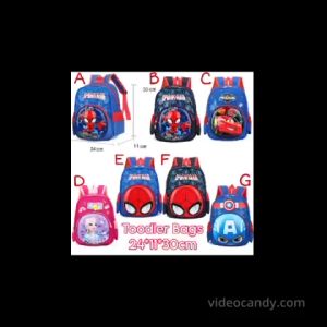 TAS RANSEL ANAK TK KARAKTER SPIDERMAN CAPTAIN AMERICA FROZEN CARS