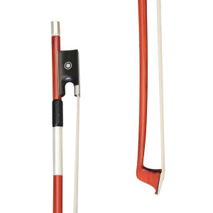 High Quality silver Mounted Natural Horsehair Professional Fiddle Bow Pernambuco Violin Bow 4/4