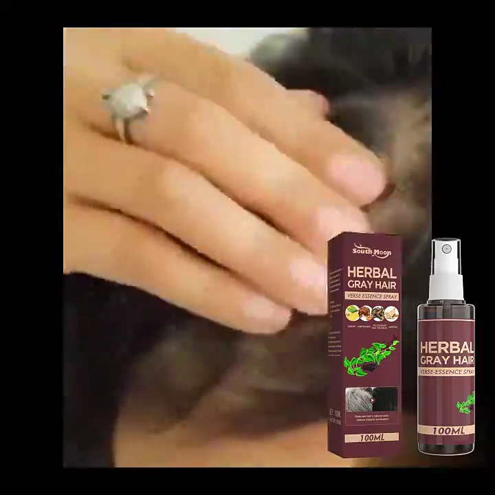 MONQIQI  Herbal Cray Hair Blackening Spray Japan 100ml Gray Hair Treatment Darkening Grey Spray