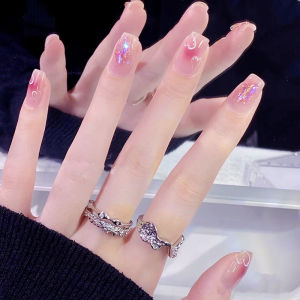 MONLEYTA | Handmade Nail Art Patch Short Length Manicure Finished Product Suitable For Autumn Winter Seasons Fashionable And Elegant Design