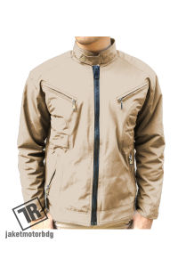 Jaket Motor Racing Cream
