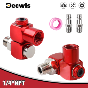 1/4" NPT Connector 360° Swivel Air Hose ConnectorHome Air Pipe Interface Air Compressor AccessoriesAir Tools Pipe Interface