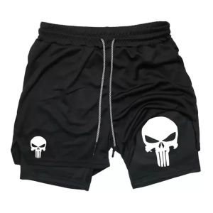 Mens Performance 2-in-1 Shorts New Sports Quick Drying Shorts with Phone Pocket Performance Summer Gym Fitness Running Shorts