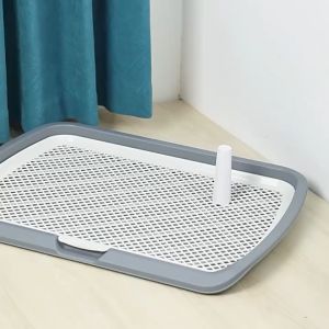 Dog Training Pads Pet Toilet with Wall Square Pet Toilet with Tray for Dogs Potty Trainer