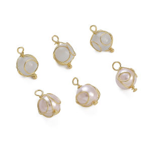 18x10mm 1 cái/túi 14k đồng thau mạ vàng bọc Opal đồ trang trí ngọc trai cho trang sức làm Vòng cổ bông tai tự làm