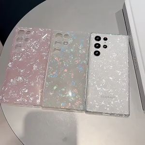 Fashion Colorful Pearl Shell Pattern Soft Shockproof Phone Case For Samsung Galaxy A56 A55 A54 A53 A35 A16 A15 A14 A06 A05S S25 Ultra S25+ S24 S23 S22 Ultra S21 FE 5G Luxury Anti-fall Phone Casing Cover