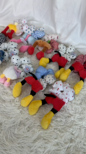 ยางรัดผมลายดอกไม้ ยางรัดผมลายการ์ตูน ยางรัดผมรูปทรงวงกรม