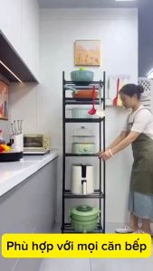 Kệ Để Đồ Đa Nhà Bếp 6 Tầng Đa Năng Khung Thép Carbon Phun Sơn Tĩnh Điện Chống Rỉ