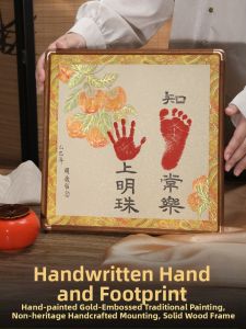 XUANYAZHAI | Baby Growth Milestones Foot Handprint Frame