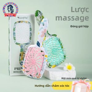 Lược Chải Tóc Gỡ Rối Lược Massage Dành Cho Tóc Xoăn Ướt Làm Khô Nhanh Dụng Cụ Tạo Kiểu Tóc Cho Thợ Cắt Tóc Lược Gỡ Rối Rỗng Ruột