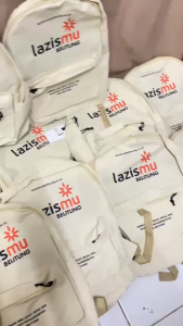 AYM Spesial 1 – Tanpa PO Langsung Kirim / Tas Custom ( Logo Kirim Dichat ) - Tas Ransel Backpack Anak Sekolah Costum Foto Gambar Logo Sablon DTF High Quality Awet Tahan Lama